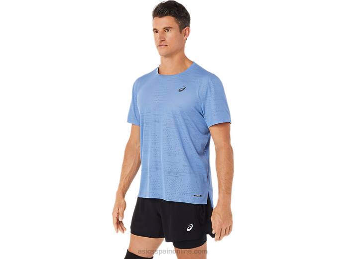 camiseta de manga corta ventilate actibreeze para hombre Asics 4L681325 armonía azul