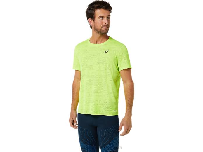 camiseta de manga corta ventilate actibreeze para hombre Asics 4L681392 peligro verde