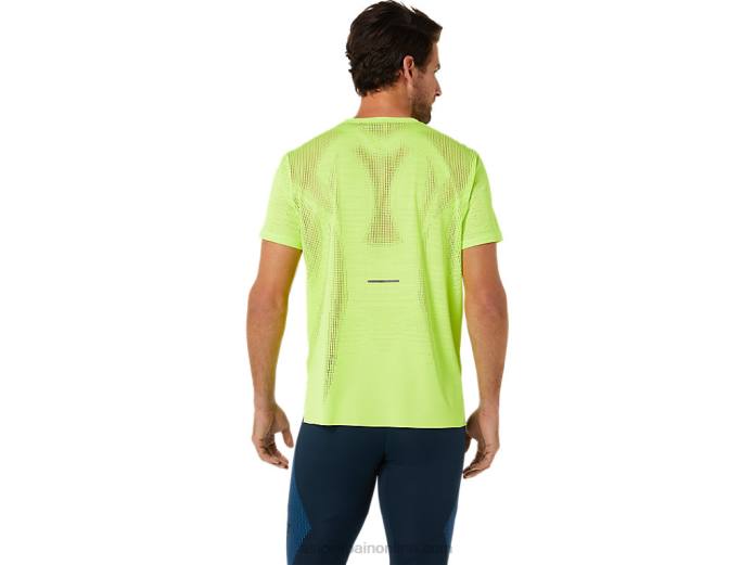 camiseta de manga corta ventilate actibreeze para hombre Asics 4L681392 peligro verde