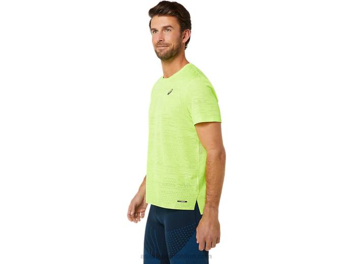 camiseta de manga corta ventilate actibreeze para hombre Asics 4L681392 peligro verde