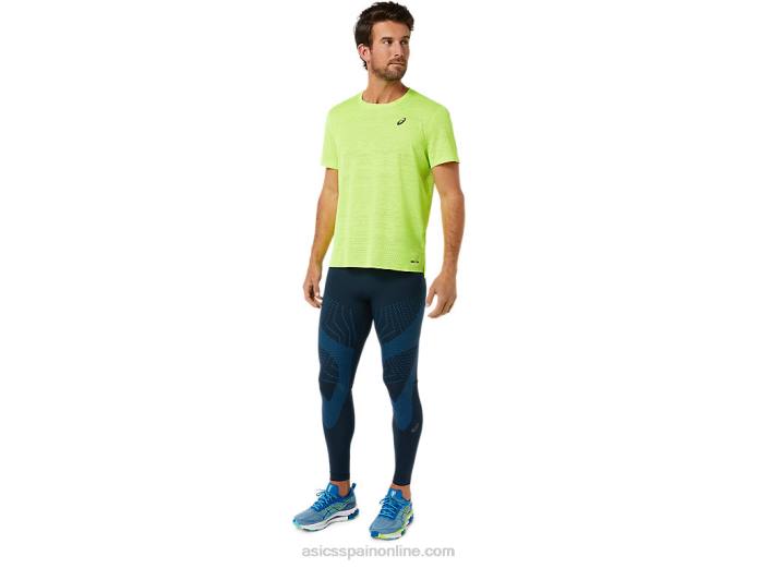 camiseta de manga corta ventilate actibreeze para hombre Asics 4L681392 peligro verde
