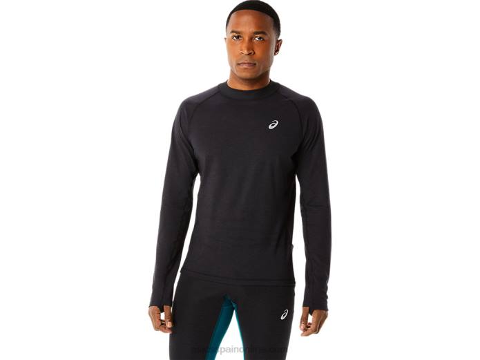 camiseta de manga larga de invierno para hombre Asics 4L68825 rendimiento negro