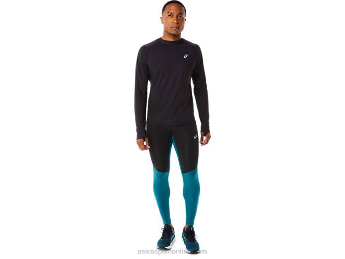 camiseta de manga larga de invierno para hombre Asics 4L68825 rendimiento negro