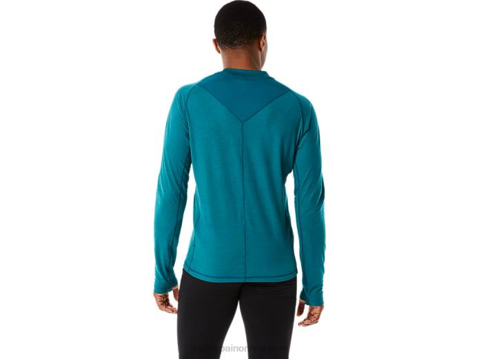 camiseta de manga larga de invierno para hombre Asics 4L68854 pino terciopelo