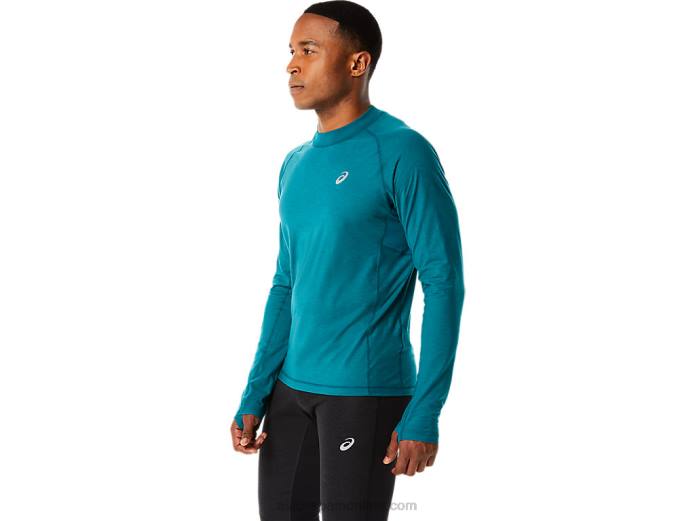 camiseta de manga larga de invierno para hombre Asics 4L68854 pino terciopelo