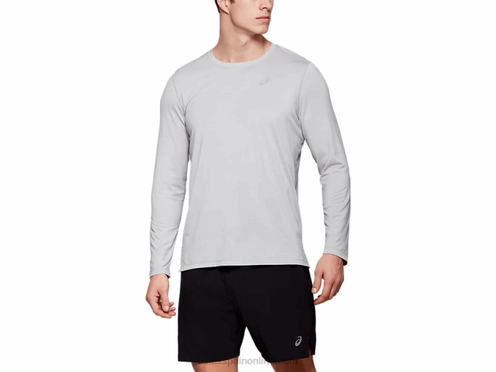 camiseta de manga larga dorai para hombre Asics 4L681986 brezo gris claro