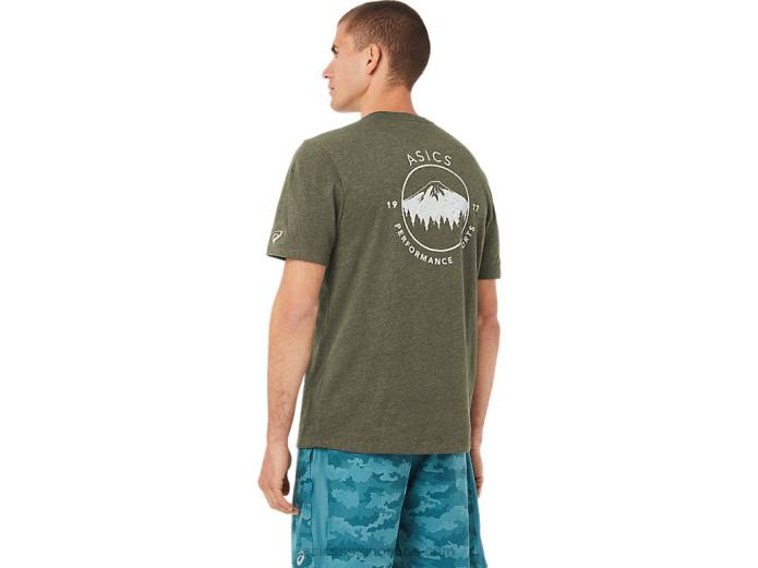 camiseta de montaña de 1977 Asics 4L681080 lienzo de oliva