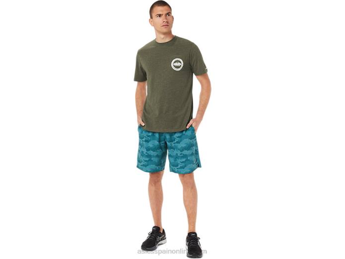 camiseta de montaña de 1977 Asics 4L681080 lienzo de oliva