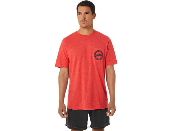 camiseta de montaña de 1977 Asics 4L68890 brezo rojo clásico