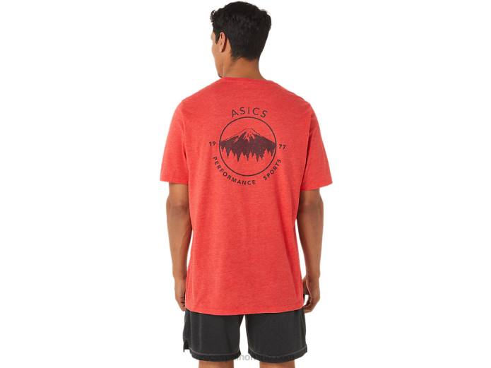 camiseta de montaña de 1977 Asics 4L68890 brezo rojo clásico