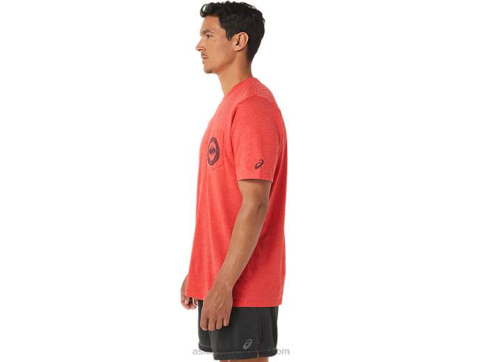 camiseta de montaña de 1977 Asics 4L68890 brezo rojo clásico