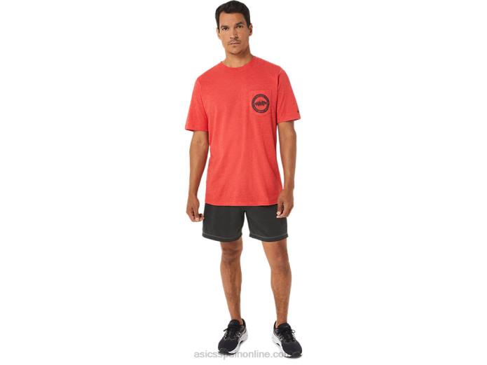 camiseta de montaña de 1977 Asics 4L68890 brezo rojo clásico