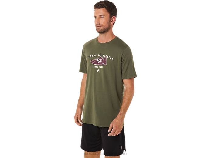 camiseta deportiva de 1977 Asics 4L681654 lienzo de oliva