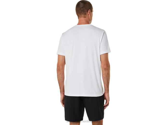 camiseta gráfica court gs para hombre Asics 4L68525 blanco brillante