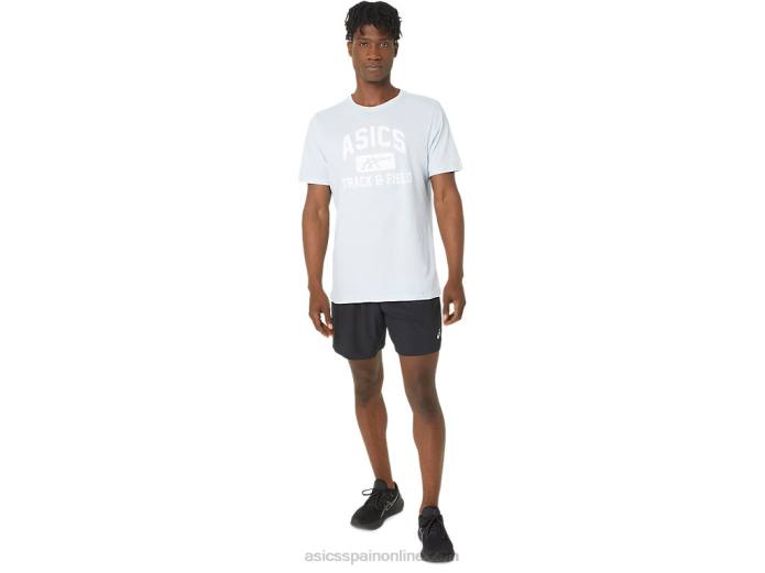 camiseta gráfica unisex de atletismo Asics 4L68179 cielo suave