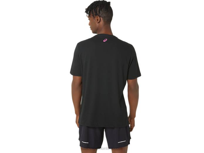 camiseta gráfica unisex de atletismo Asics 4L6867 rendimiento negro
