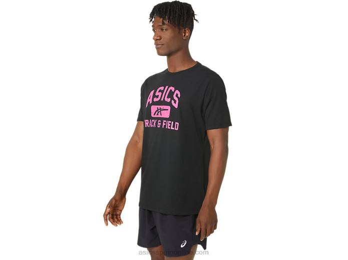 camiseta gráfica unisex de atletismo Asics 4L6867 rendimiento negro
