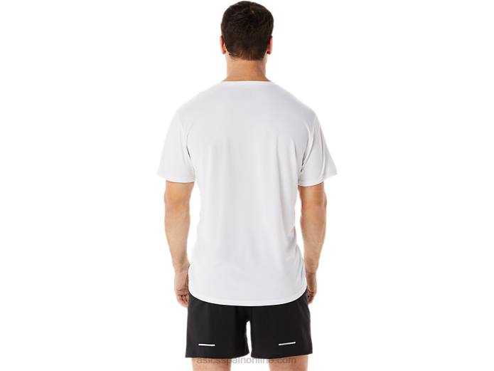 camiseta hombre ekiden manga corta Asics 4L681101 costa blanca/azul brillante