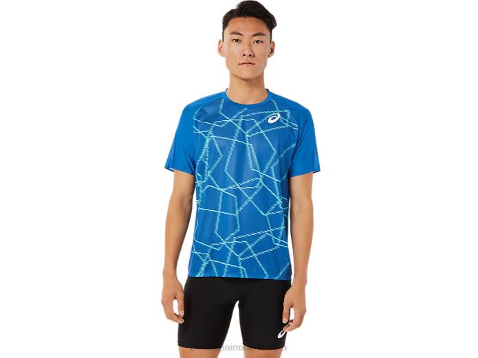 camiseta ligera de manga corta para hombre Asics 4L681443 unidad de lago