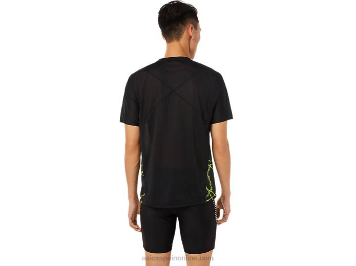 camiseta ligera de manga corta para hombre Asics 4L681444 rendimiento negro