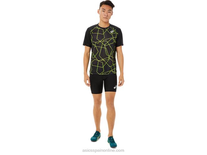 camiseta ligera de manga corta para hombre Asics 4L681444 rendimiento negro