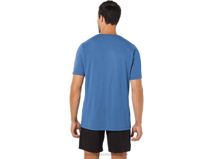 camiseta manga corta pincel Asics 4L681057 azur