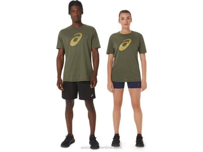 camiseta manga corta pincel Asics 4L681258 lienzo de oliva