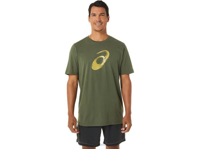 camiseta manga corta pincel Asics 4L681258 lienzo de oliva