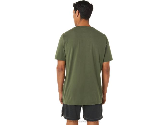 camiseta manga corta pincel Asics 4L681258 lienzo de oliva