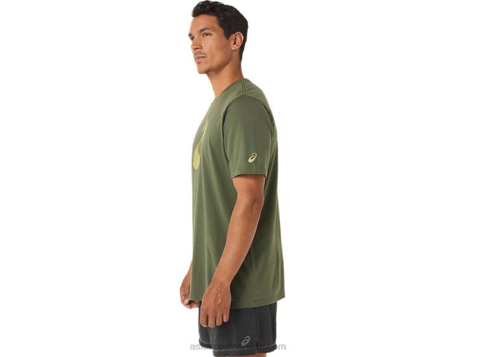 camiseta manga corta pincel Asics 4L681258 lienzo de oliva