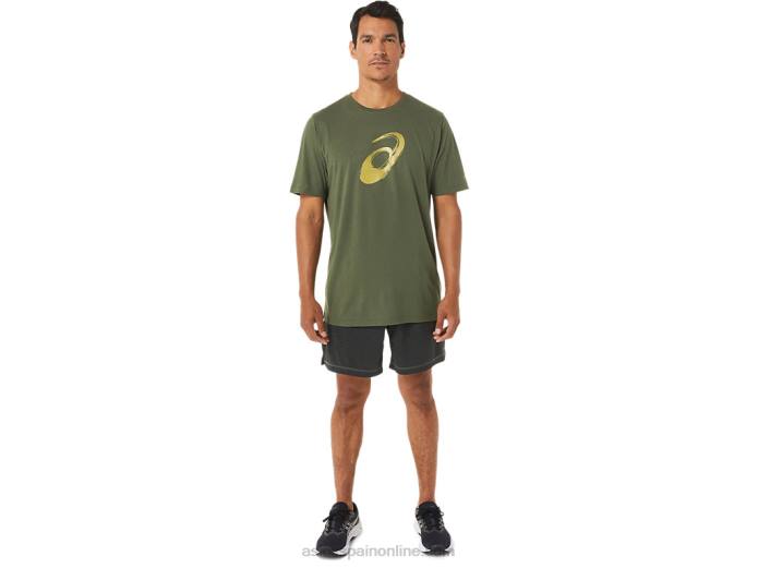 camiseta manga corta pincel Asics 4L681258 lienzo de oliva