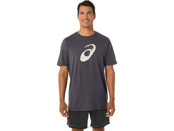 camiseta manga corta pincel Asics 4L68158 brezo gris oscuro