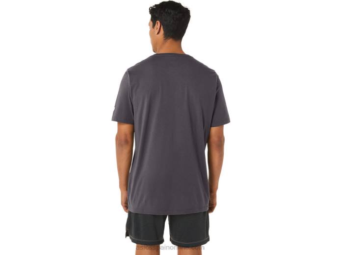 camiseta manga corta pincel Asics 4L68158 brezo gris oscuro