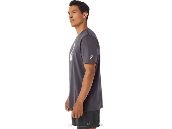 camiseta manga corta pincel Asics 4L68158 brezo gris oscuro