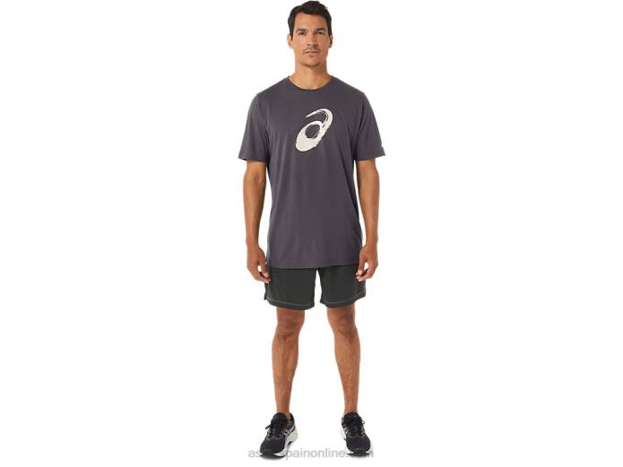 camiseta manga corta pincel Asics 4L68158 brezo gris oscuro
