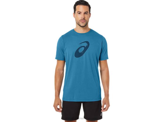 camiseta manga corta pincel Asics 4L6872 isla azul brezo