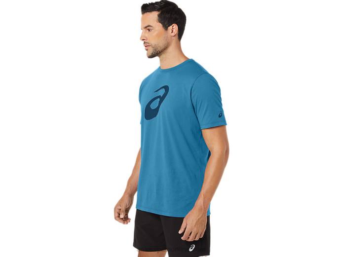 camiseta manga corta pincel Asics 4L6872 isla azul brezo