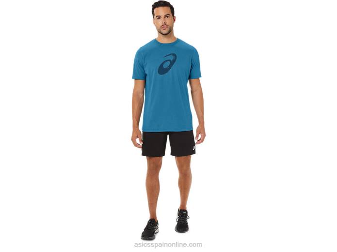 camiseta manga corta pincel Asics 4L6872 isla azul brezo