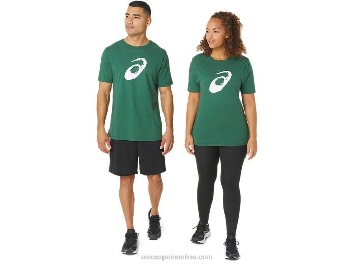 camiseta manga corta pincel Asics 4L68879 cazador verde