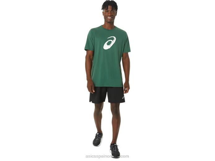 camiseta manga corta pincel Asics 4L68879 cazador verde