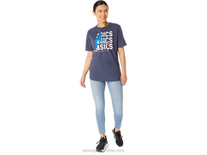 camiseta unisex blue jean mile crew Asics 4L6825 brezo chaquetón