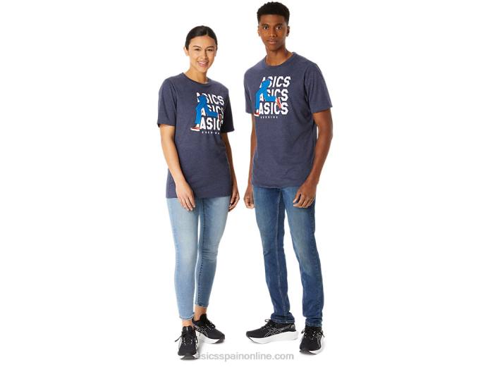 camiseta unisex blue jean mile crew Asics 4L6825 brezo chaquetón