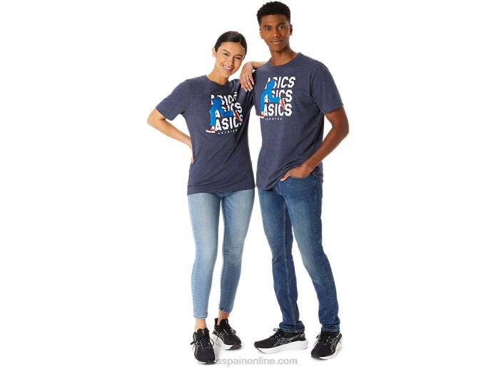camiseta unisex blue jean mile crew Asics 4L6825 brezo chaquetón