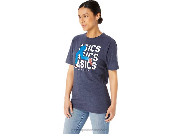 camiseta unisex blue jean mile crew Asics 4L6825 brezo chaquetón