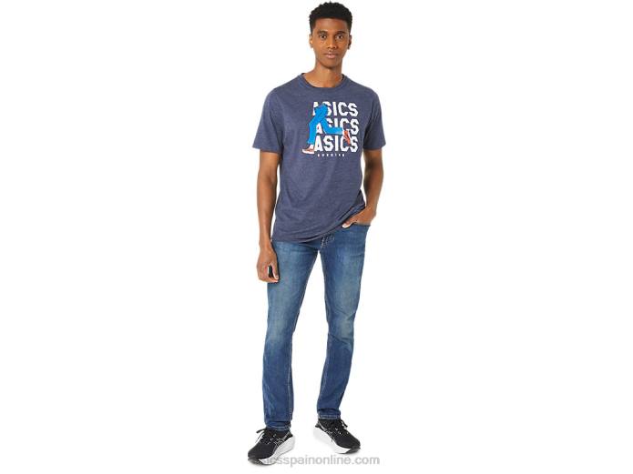 camiseta unisex blue jean mile crew Asics 4L6825 brezo chaquetón