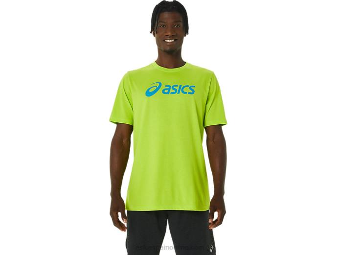 camiseta xg de manga corta con logo de lockup Asics 4L681121 cáscara de limón