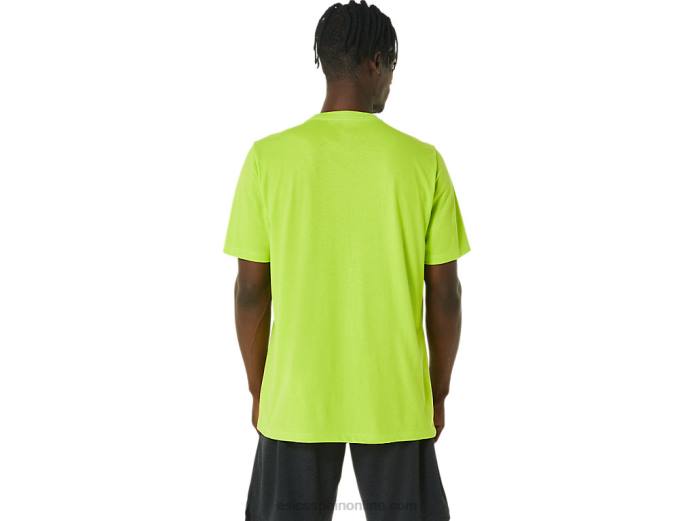 camiseta xg de manga corta con logo de lockup Asics 4L681121 cáscara de limón