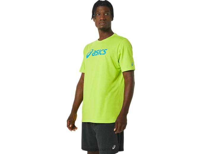 camiseta xg de manga corta con logo de lockup Asics 4L681121 cáscara de limón