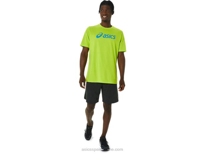 camiseta xg de manga corta con logo de lockup Asics 4L681121 cáscara de limón