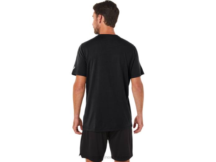 camiseta xg de manga corta con logo de lockup Asics 4L6811 rendimiento negro